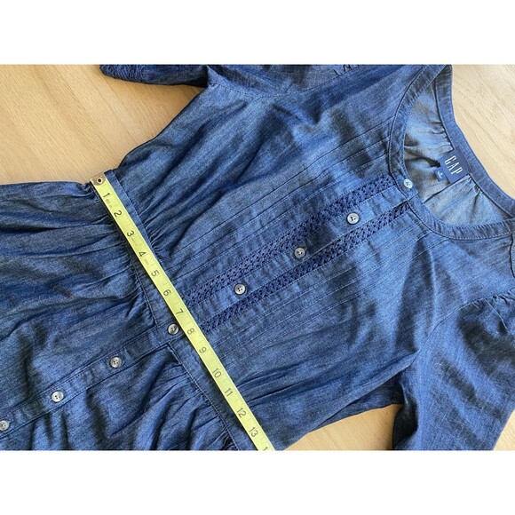 GAP Denim Blue Button-Down Maxi Dress - Picture 4 of 9